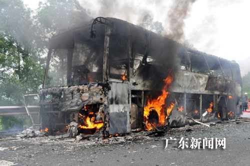 广东惠州消防成功处置一起交通工具火灾