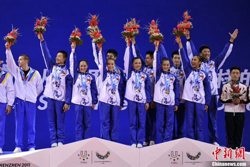 中国健美操一姐携队友摘有氧舞蹈团体金牌