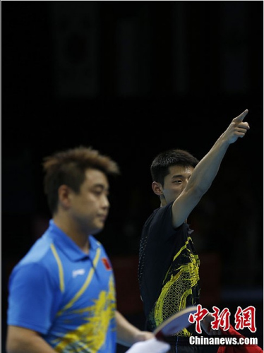奥运乒乓球男单决赛 张继科4:1胜王皓(图)(5)