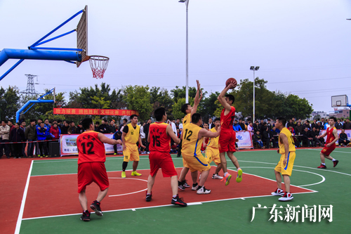 惠州博罗公庄镇迎春杯男子篮球赛开锣
