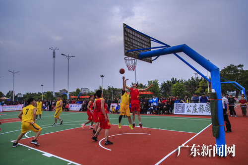 惠州博罗公庄镇迎春杯男子篮球赛开锣