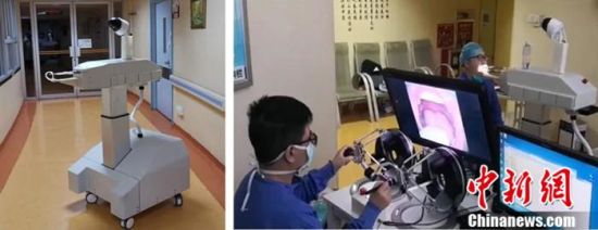 钟南山团队等研发咽拭子采样智能机器人取得阶段性进展。广州呼吸健康研究院供图