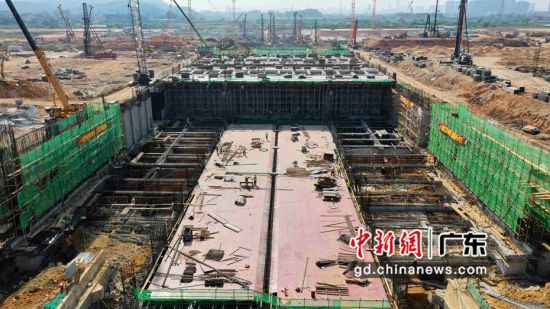 赣深高铁惠州北站建设全速推进。朱慧婷供图