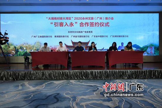 “大湘南对接大湾区”2020永州文旅(广州)推介会在广州举行。主办方 供图 