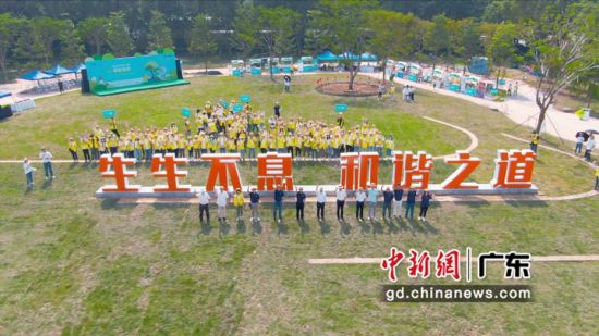 “青松有你”大型集体植树活动近日在广州市荔湾区大坦沙岛举行。钟欣 摄