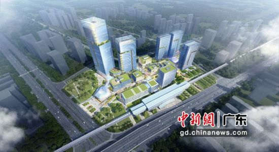 中新广州知识城产业聚集服务中心项目效果图。通讯员 供图
