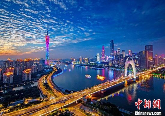 广州珠江两岸夜景(资料图) 广东省文化和旅游厅 供图 