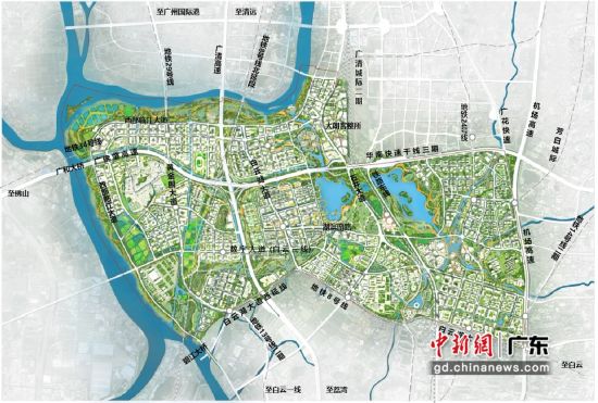 白云湖数字科技城城市设计总平面图。 作者 白云区政府 供图