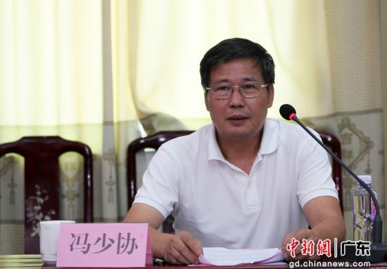 广东画院副院长、广东省美术家协会副主席冯少协发言，受访者供图。