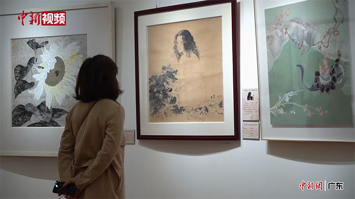 广州女画家邀请作品展亮相陈树人纪念馆