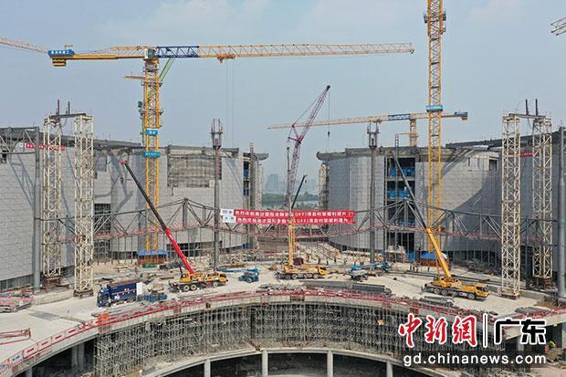 国际会议中心主入口桁架提升中国能建葛洲坝建设公司供图